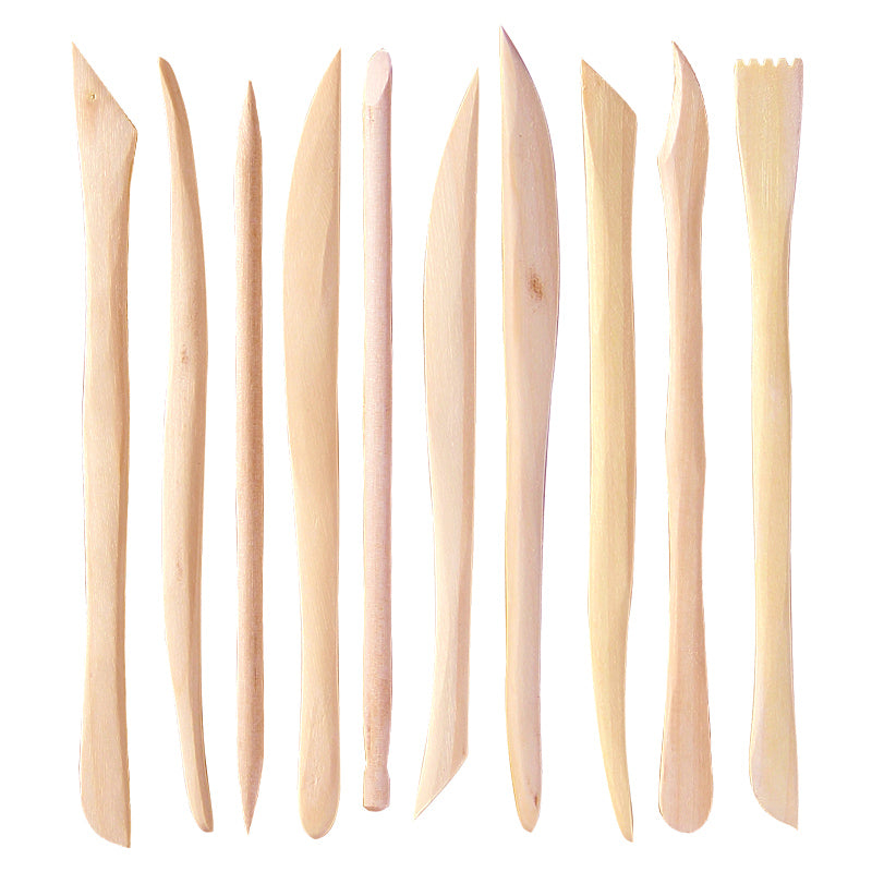 Wooden Pottery Tools 10 pcs/set ( NT-PTW10 )