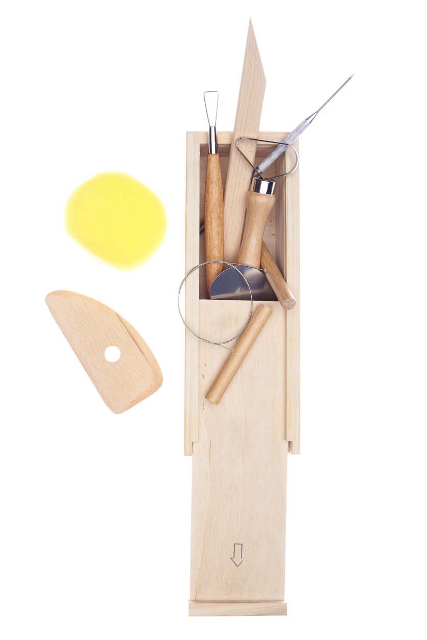 Pottery Tool Set (Wooden Box)