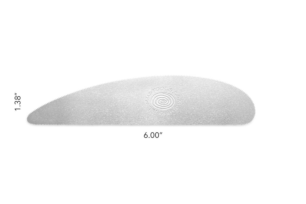 Stainless Long Scraper 24 Tooth (extra-fine edge)